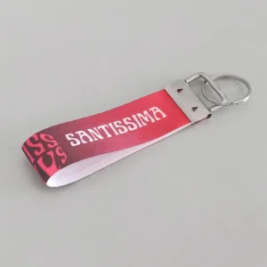 Impresión de llaveros de tela personalizados serigrafiados para eventos y regalos