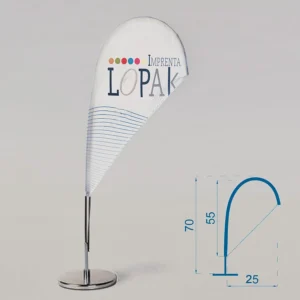 Banderas publicitarias: Mini Flybanner gota 70cm