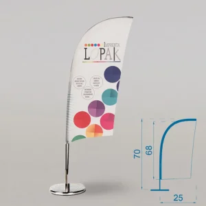 Banderas publicitarias: Mini Flybanner surf 70cm