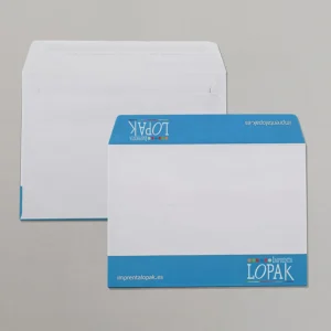 Impresión de sobres personalizados A5 baratos empresa boda
