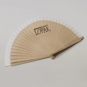Abanicos personalizados de madera y tela baratos