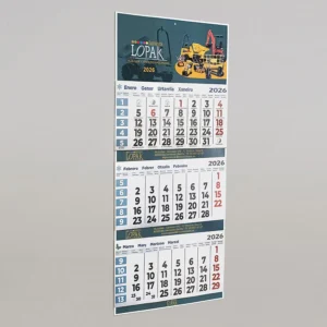 Imprimir calendarios de faldilla de tres meses baratos. Imprimir calendarios trimestrales